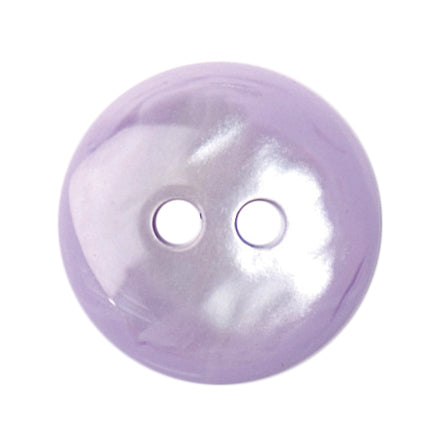 Lilac pearlised round button with two holes
