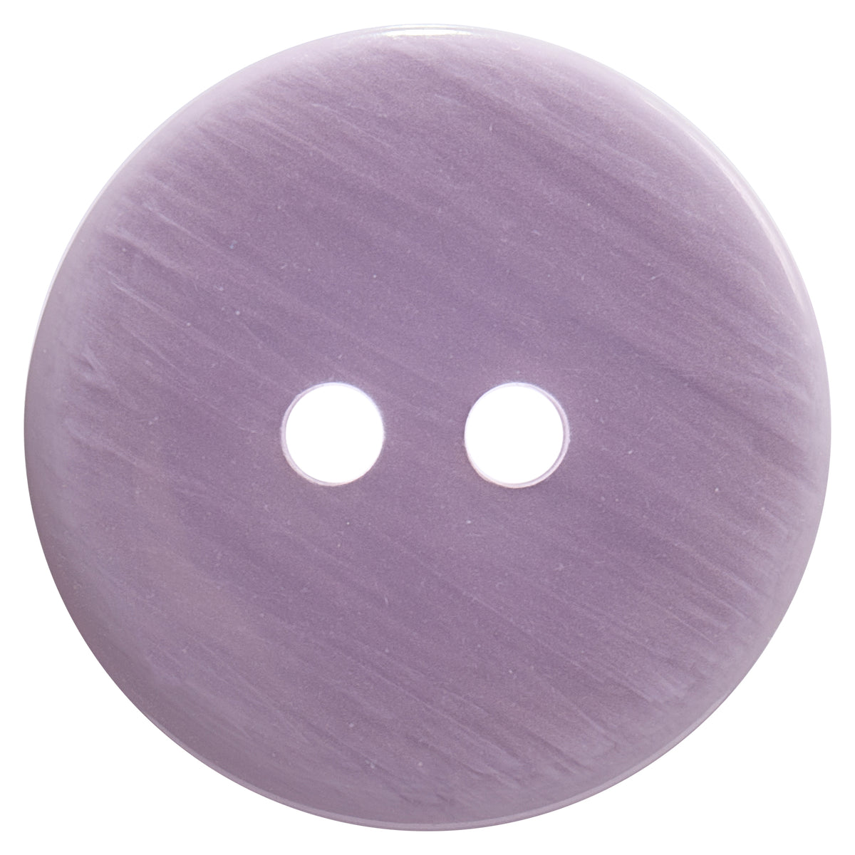 Lilac brushed finish round button with two holes