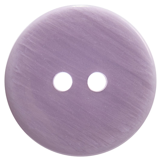 Lilac brushed finish round button with two holes