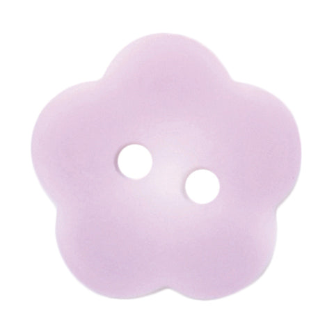Lilac flower-shaped 2-hole button