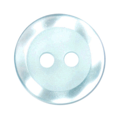 Pale blue pearlised 2-hole button