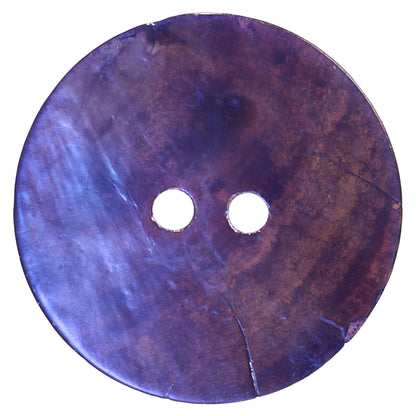 Purple dyed shell 2-hole button