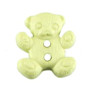 Milward Pale Yellow Teddy Bear 2-Hole Buttons - 17mm (Pack o