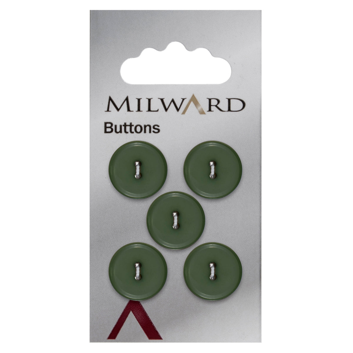 Sage Green 2-hole button, 15mm