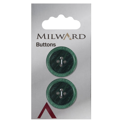 Dark Green Marbled 4-hole button, 22mm