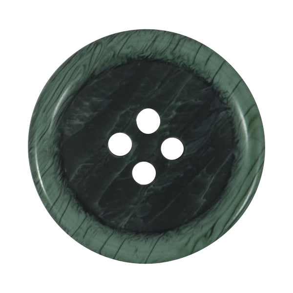 Dark Green Marbled 4-hole button, 22mm