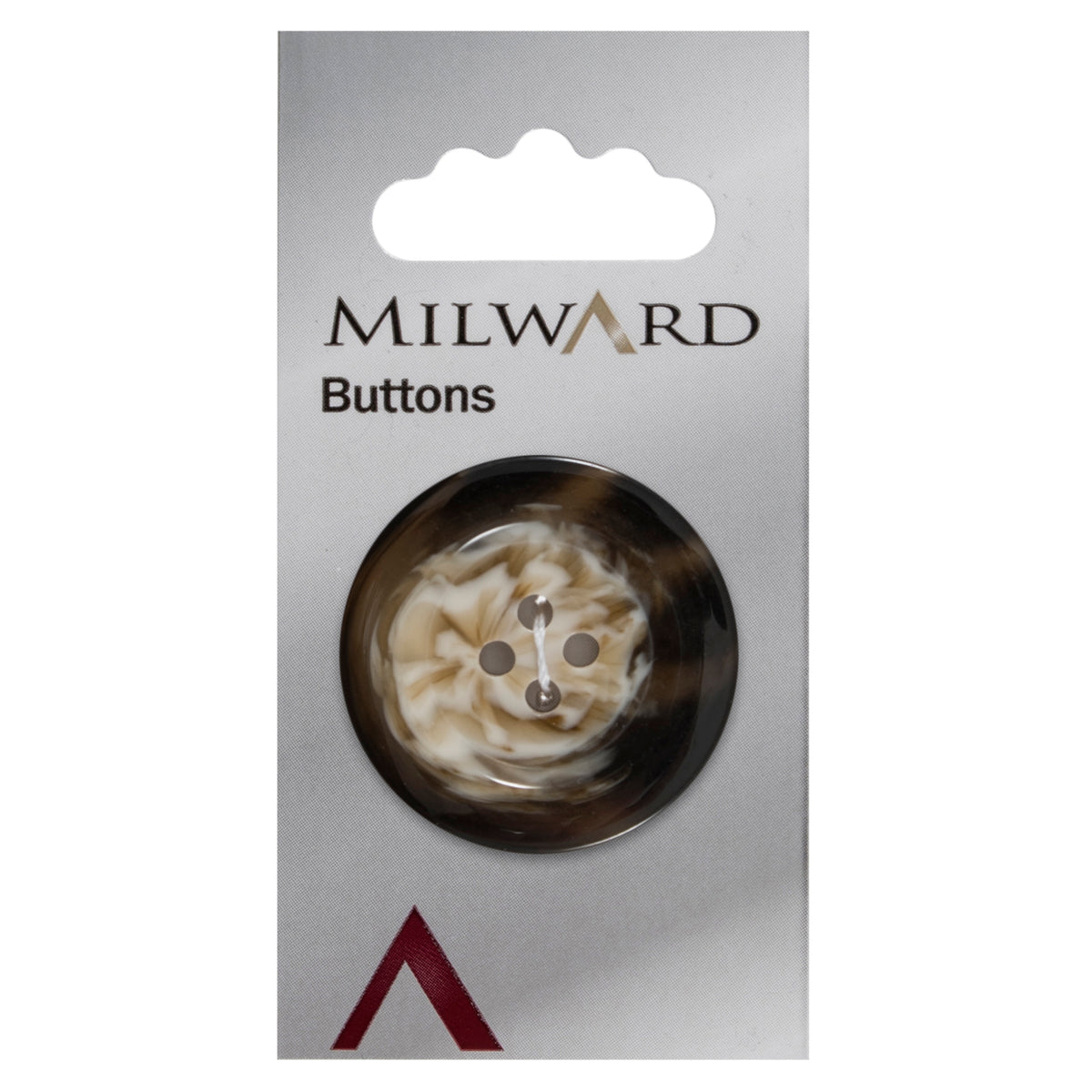 Tortoiseshell 4-hole button, 33mm