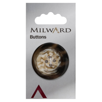 Tortoiseshell 4-hole button, 33mm