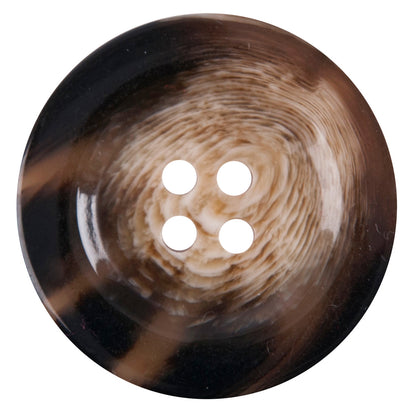 Tortoiseshell 4-hole button, 33mm