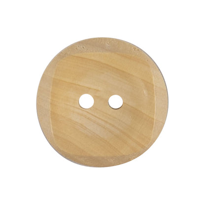 Light natural wooden two-hole button