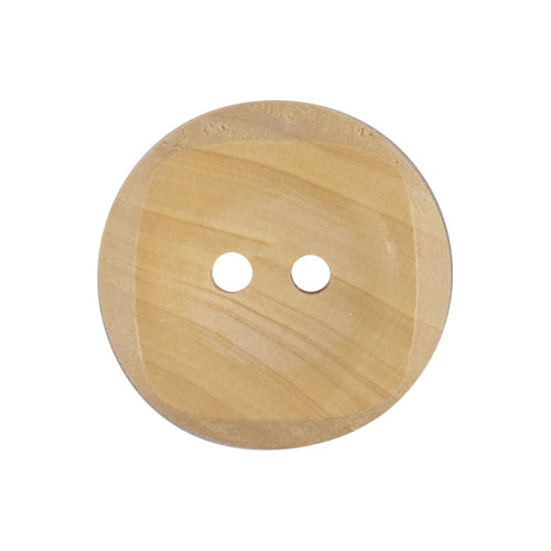 Light natural wooden two-hole button
