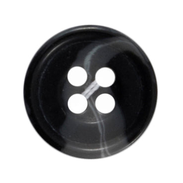 Black and grey marbled four-hole button