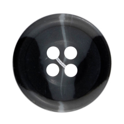 Black and grey marbled four-hole button