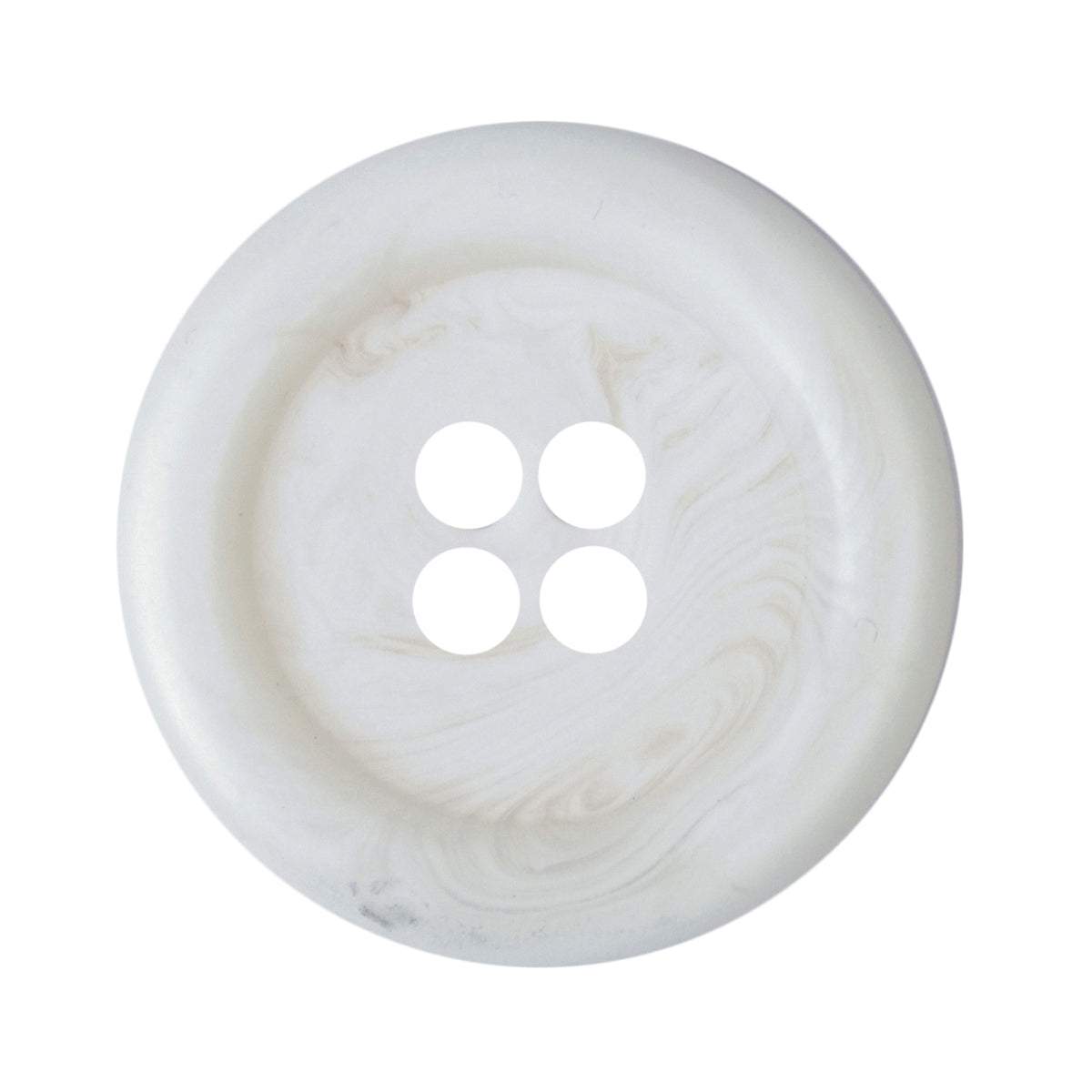 White Marbled 4-hole button, 17mm