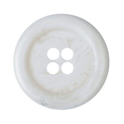 White Marbled 4-hole button, 17mm