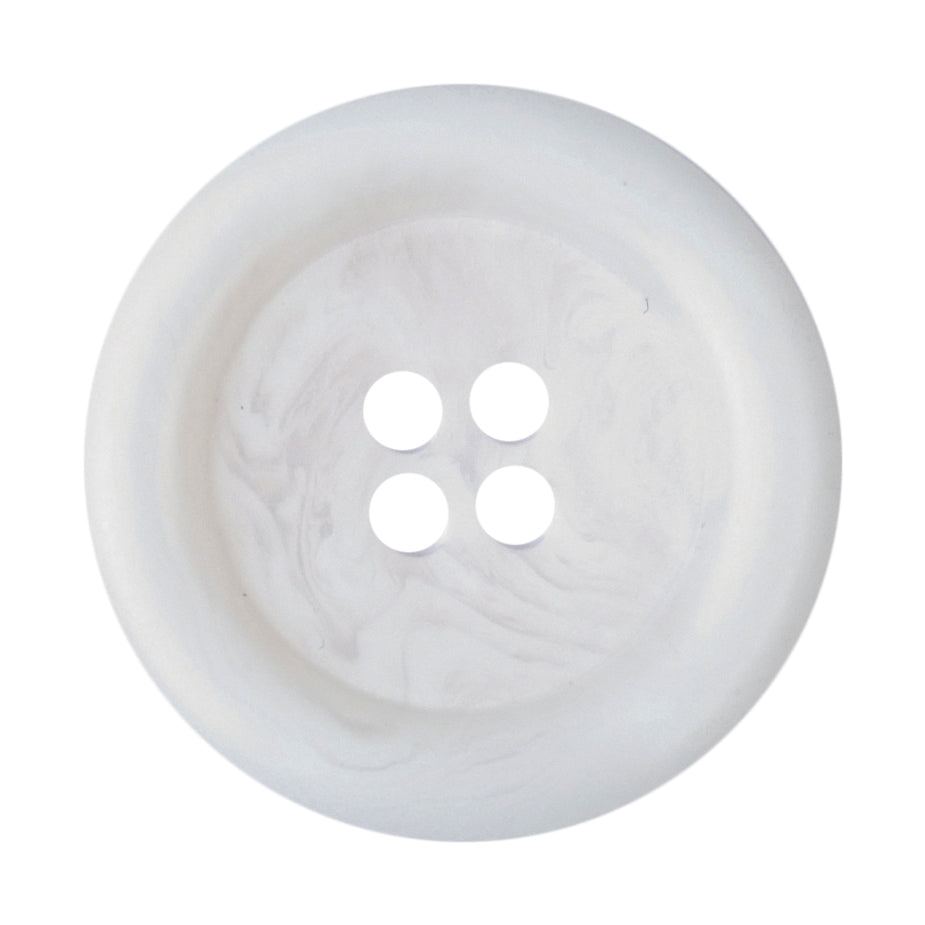 White Marbled 4-hole button, 22mm