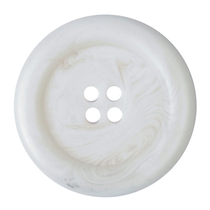 White Marbled 4-hole button, 27mm