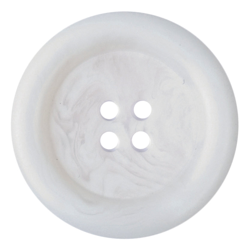 White Marbled 4-hole button, 34mm