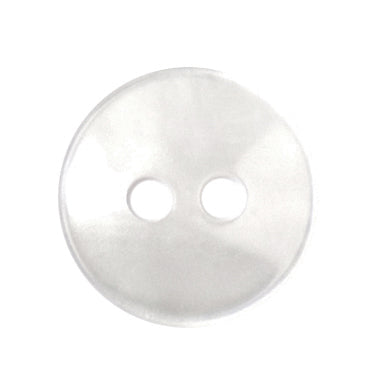 White pearl-effect two-hole button