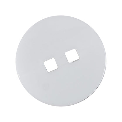 White button with two square holes, 22mm