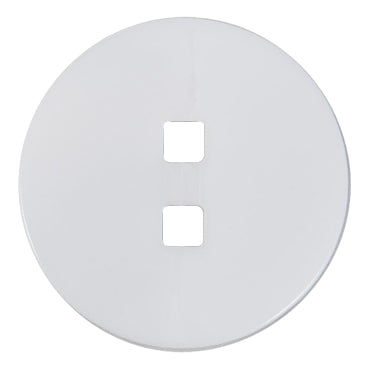 White button with two square holes, 27mm