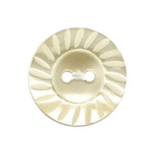 Milward Cream Sunburst 2-Hole Buttons - 11mm (Pack of 6)