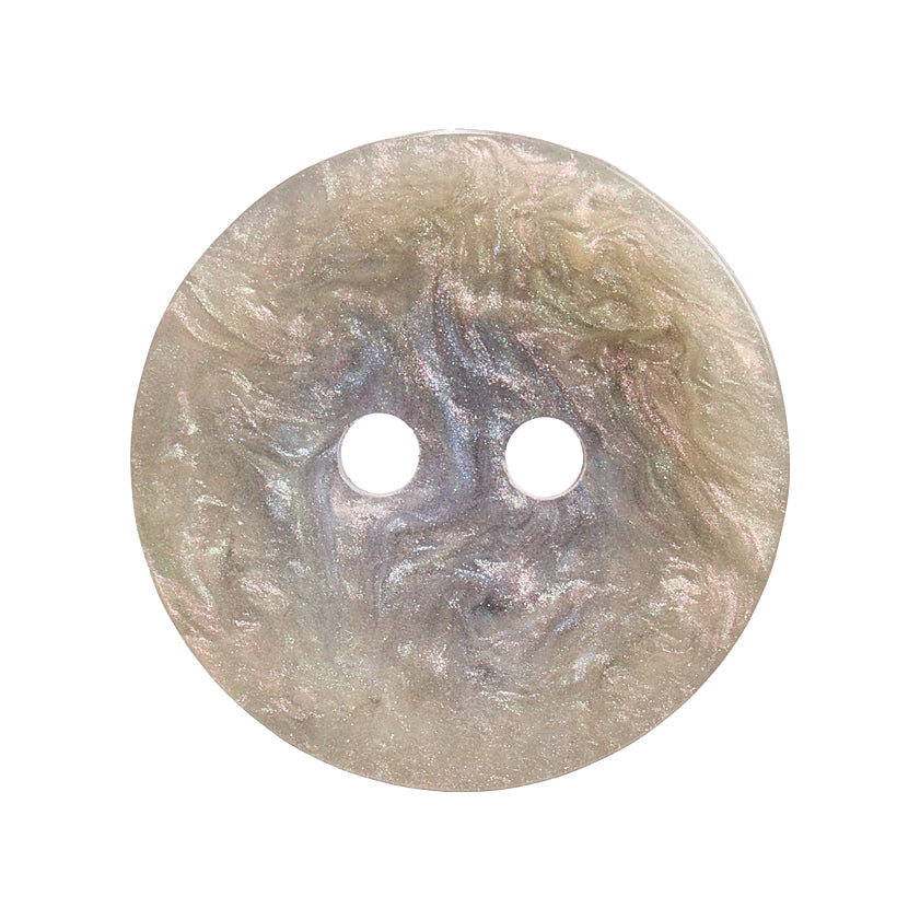 Grey Pearl Marbled 2-hole button, 17mm