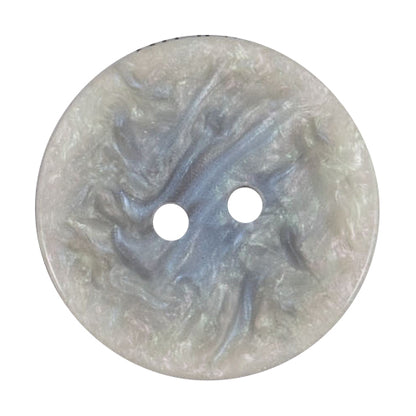 Milward 22mm round grey and blue marbled button with two holes