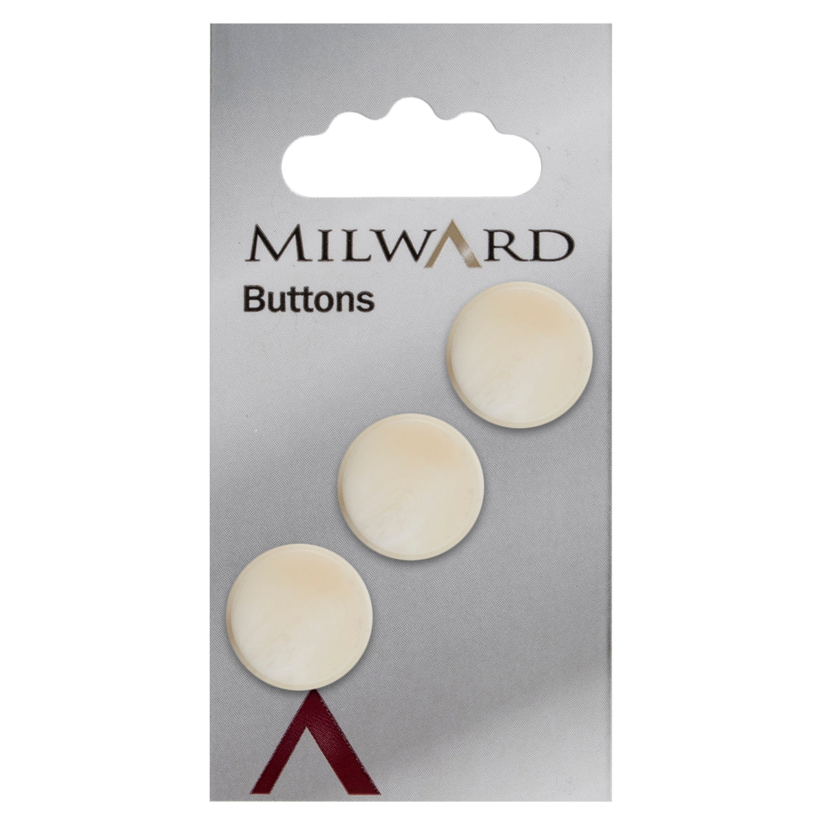 Smooth domed cream marbled button