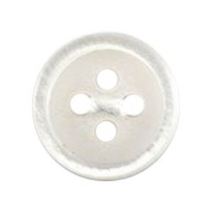 Milward Clear 4-Hole Buttons - 11mm (Pack of 7)