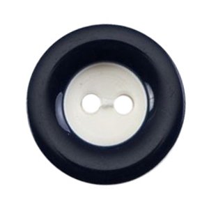 Milward 2-Hole Buttons 18mm - Navy and White (Pack of 3)