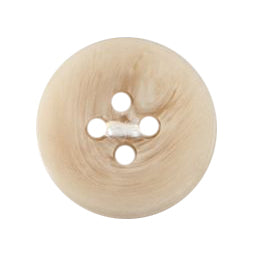 Cream 4-hole button with a soft marbled finish