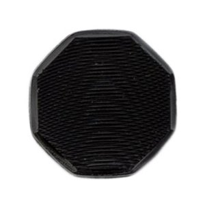 Milward Black Octagon Ribbed Buttons - 17mm (Pack of 3)
