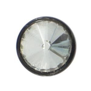Milward Black and Clear Faceted Metal Buttons - 12mm (Pack o