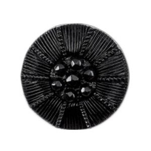 Milward Black Faceted Starburst Buttons - 15mm (Pack of 4)