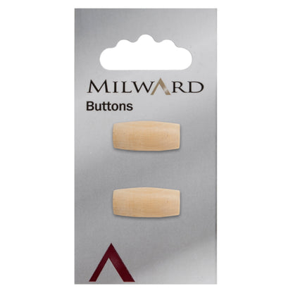 Pale natural-finish barrel-shaped toggle button