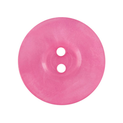 Milward 17mm round pink pearlescent button with two holes