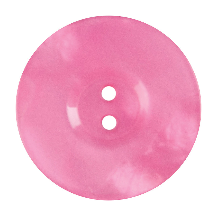 Milward 22mm round pink pearlescent button with two holes