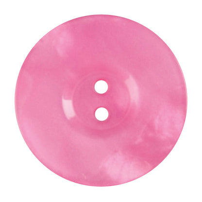 Milward 22mm round pink pearlescent button with two holes
