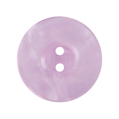 Milward 17mm round lilac pearlescent button with two holes