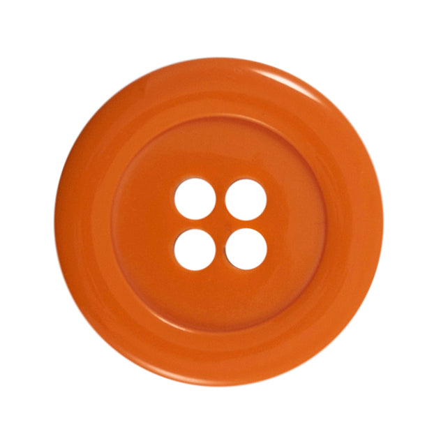 Chunky orange rimmed button with four holes