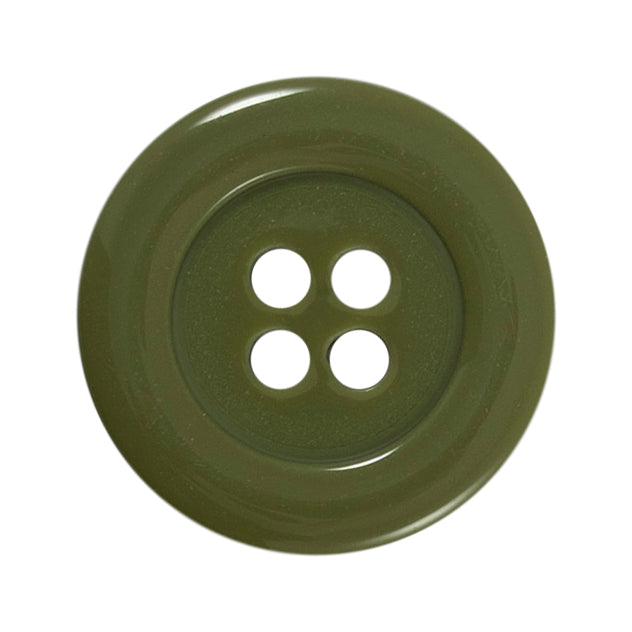 Chunky green rimmed button with four holes