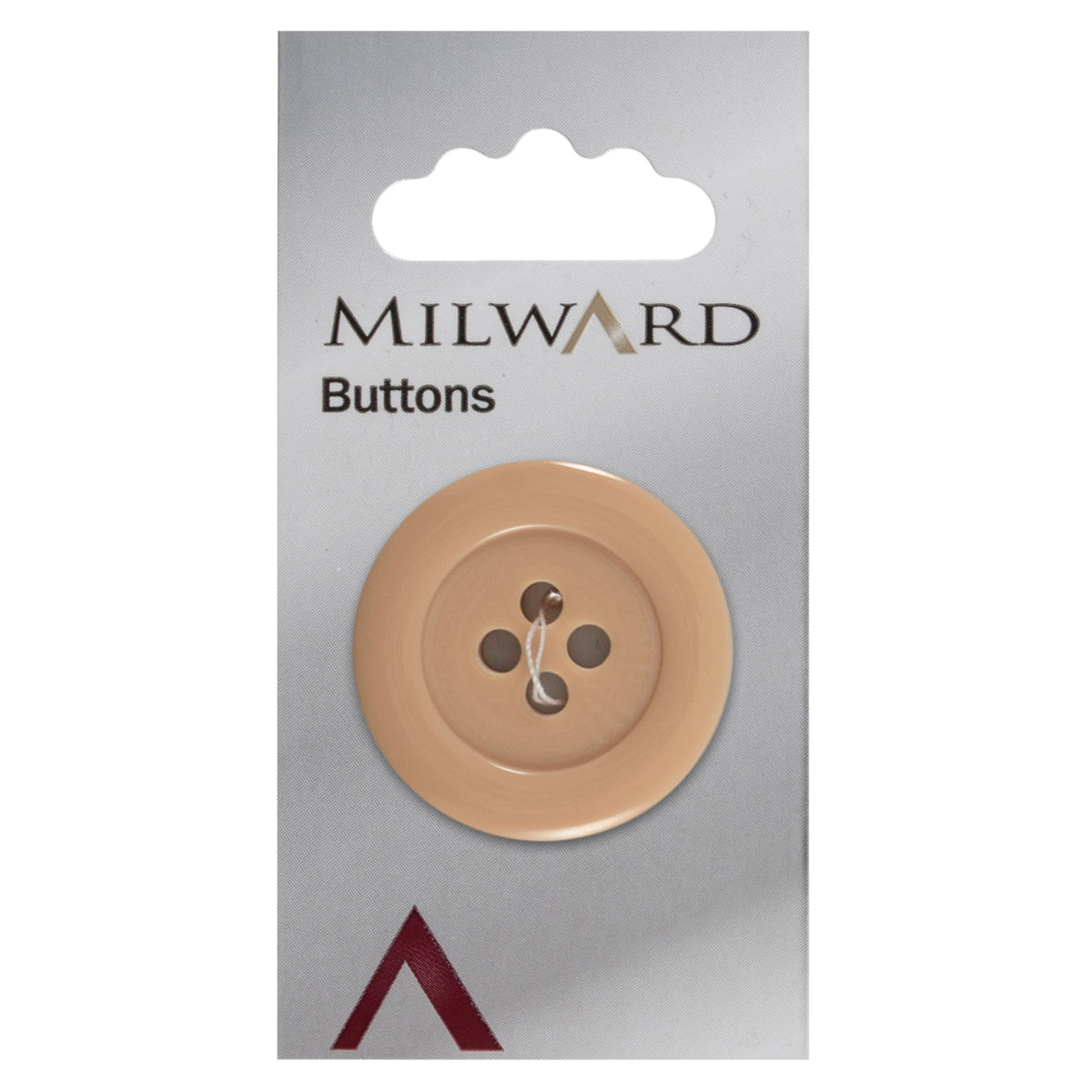 Chunky natural rimmed button with four holes