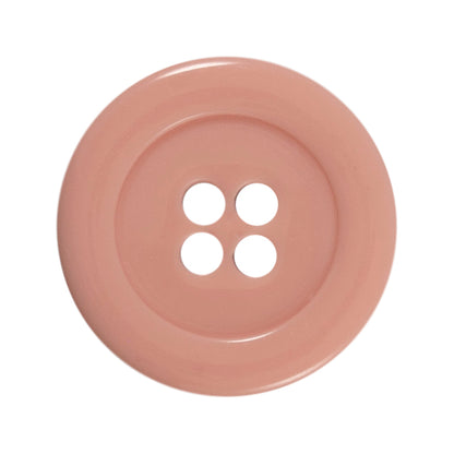 Chunky light pink rimmed button with four holes