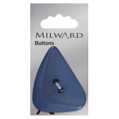 Large pearlescent purple shaped button with two holes