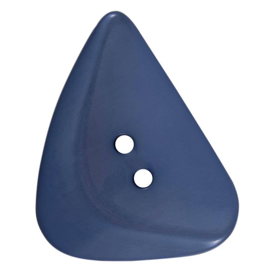 Large pearlescent purple shaped button with two holes