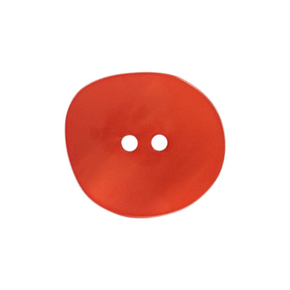 2 orange shaped pearlescent Milward 2 hole buttons on a card