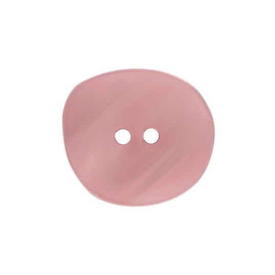 2 light pink shaped pearlescent Milward 2 hole buttons on a card