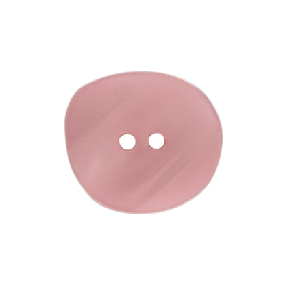 2 light pink shaped pearlescent Milward 2 hole buttons on a card