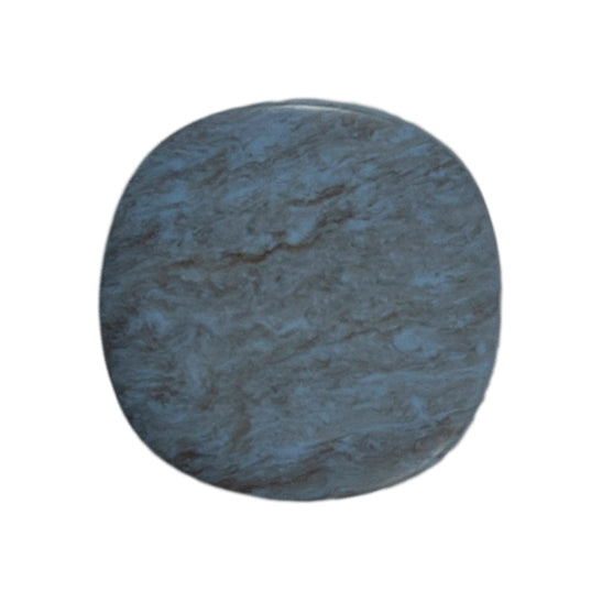 One light blue rounded square marble effect shank Milward shank button on a card